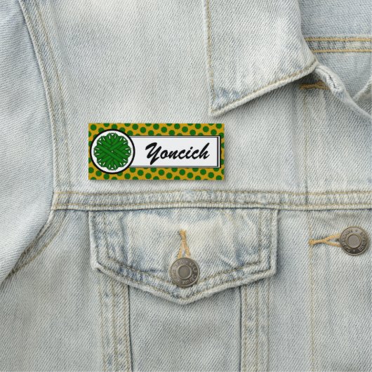 エメラルドグリーンフラワーリボンby Kenneth Yoncich 名札 (インサイチュ)