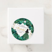 エメラルドグリーンフローラキンセアニェラサークルメッセージカード フェイバータグ (インサイチュ)