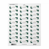 エメラルドグリーンフローラキンセアニェラ差出人住所 ラベル (フルシート)