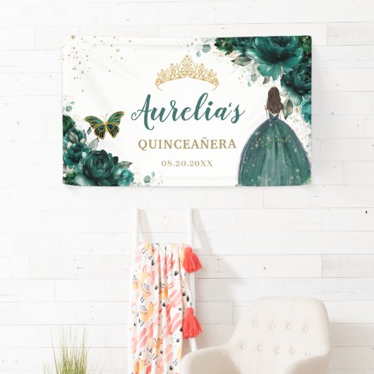 エメラルドグリーンフローラキンセアニラウェルカムバックドロップ 横断幕 (インサイチュ)