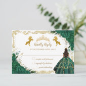 エメラルドグリーンフローラキンセアニラチャロ金ゴールドホース 出欠カード (スタンド正面)