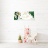 エメラルドグリーンフローラキンセアニラ写真の背景 横断幕 (インサイチュ)