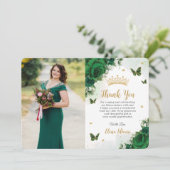 エメラルドグリーンフローラクインセアニェラ甘い16写真 サンキューカード (スタンド正面)