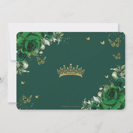 エメラルドグリーンフローラクインセアニェラ甘い16写真 サンキューカード (裏面)