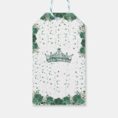 エメラルドグリーンフローラクインセアニラありがとう ギフトタグ (裏面)