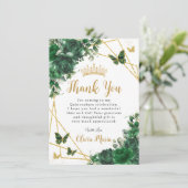 エメラルドグリーンフローラクインセアニラ蝶 サンキューカード (スタンド正面)