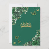 エメラルドグリーンフローラクインセアニラ蝶 サンキューカード (裏面)