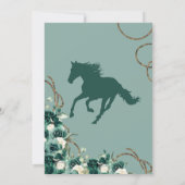 エメラルドグリーンフローラクレストチャロキンセアニェラインヴィ 招待状 (裏面)