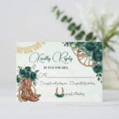 エメラルドグリーンフローラシャーロウエストキンセアニラリプライ 出欠カード (スタンド正面)