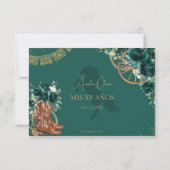 エメラルドグリーンフローラシャーロウエストキンセアニラリプライ 出欠カード (裏面)