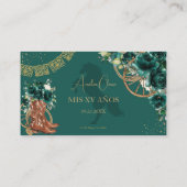 エメラルドグリーンフローラシャーロキンセニェラ披露宴 エンクロージャーカード (裏面)
