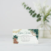 エメラルドグリーンフローラシャーロキンセニェラ披露宴 エンクロージャーカード (スタンド正面)