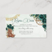 エメラルドグリーンフローラシャーロキンセニェラ披露宴 エンクロージャーカード (正面)