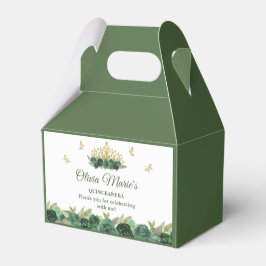 エメラルドグリーンフローラティアラバタフライキンセアニェラ フェイバーボックス