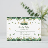 エメラルドグリーンフローラティアラ+バタフライキンセアニェラ 出欠カード (スタンド正面)