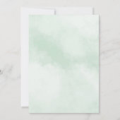 エメラルドグリーンフローラドレスバタフライキンセアニラ 招待状 (裏面)