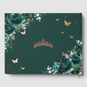 エメラルドグリーンフローラバラ金ゴールドキンセアニラ写真 ゲストブック (裏面)