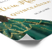 エメラルドグリーンフローラプリンセスキンセアニラウェルカム ポスター (角)