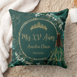 エメラルドグリーンフローラプリンセスキンセアニラキープサケ クッション