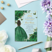 エメラルドグリーンフローラプリンセスキンセアニラスウィート16 アクリル招待状 (インサイチュ (ウェディング))