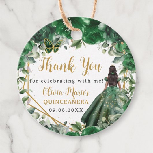 エメラルドグリーンフローラプリンセスキンセアニラスウィート16 フェイバータグ (正面)