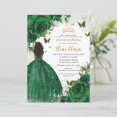 エメラルドグリーンフローラプリンセスキンセアニラスウィート16 招待状 (スタンド正面)