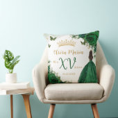 エメラルドグリーンフローラプリンセスドレスキンセアニラ クッション (椅子)