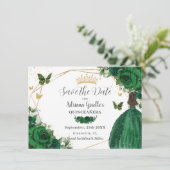 エメラルドグリーンフローラプリンセス金ゴールドキンセアニラ セーブザデート (スタンド正面)