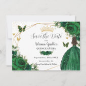 エメラルドグリーンフローラプリンセス金ゴールドキンセアニラ セーブザデート (正面)