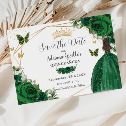 エメラルドグリーンフローラプリンセス金ゴールドキンセアニラ セーブザデート