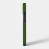 エメラルドグリーンフローラモノグラムレターCデザイン iPhoneケース (左側面)