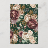 エメラルドグリーンフローラ結婚金ゴールドの詳細 エンクロージャーカード (裏面)