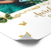 エメラルドグリーンフローラ蝶キンセアニェラ写真 ポスター (角)