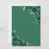 エメラルドグリーンフローラ蝶スウィート16誕生日 セーブザデート (裏面)