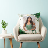 エメラルドグリーンフローラ蝶フォトキンチェニェラ クッション (椅子)