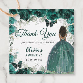 エメラルドグリーンフローラ蝶ブラウンプリンセス フェイバータグ