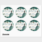 エメラルドグリーンフローラ蝶プリンセスの恩恵 ラウンドシール (シート)