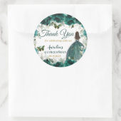 エメラルドグリーンフローラ蝶プリンセスの恩恵 ラウンドシール (バッグ)