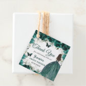 エメラルドグリーンフローラ蝶プリンセス誕生日 フェイバータグ (インサイチュ)