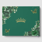 エメラルドグリーンフローラ蝶金ゴールドキンセアニェラ ゲストブック (裏面)