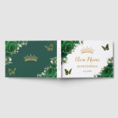 エメラルドグリーンフローラ蝶金ゴールドキンセアニェラ ゲストブック (全面)