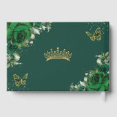 エメラルドグリーンフローラ蝶金ゴールドキンセアニェラ ゲストブック (裏面)