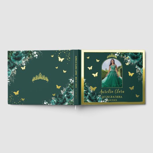 エメラルドグリーンフローラ金ゴールドキンセアニラカンス写真 ゲストブック (全面)