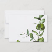 エメラルドグリーンフローラRSVP応答カード 出欠カード (裏面)