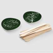 エメラルドグリーンフローリッシュ結婚式の引き出物ハンドファン ハンドファン (組立なし)