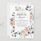 エメラルドグリーンブライダルシャワーフローラグリーン 招待状 (正面)