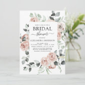 エメラルドグリーンブライダルシャワーフローラグリーン 招待状 (スタンド正面)