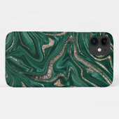 エメラルドグリーンブラック金ゴールドグリッター大理石#1 Case-Mate iPhoneケース (裏面(横))