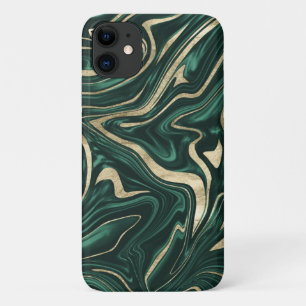 エメラルドグリーンブラック金ゴールド大理石#1 #decor #art iPhone 11 ケース