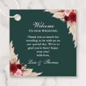 エメラルドグリーンブルゴーニュバラ結婚ズへようこそ フェイバータグ (正面)